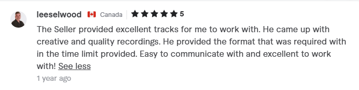 Client feedback on Fiverr — screenshot 2